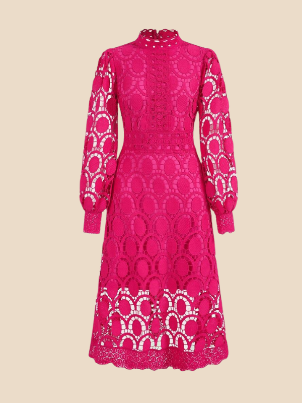 Willow | Women's Elegant Lace Wedding Guest Midi Dress