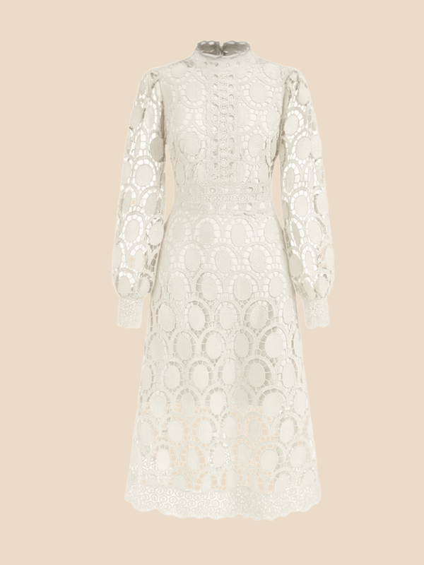 Willow | Women's Elegant Lace Wedding Guest Midi Dress