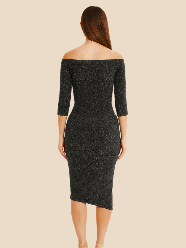 Maliyah | Women's Occasion Midi Dress with Glitter