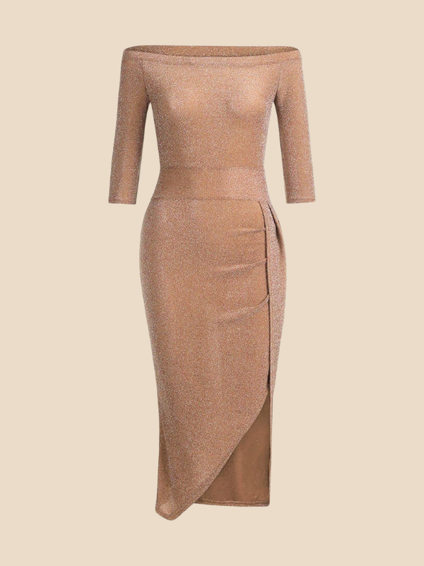 Maliyah | Women's Occasion Midi Dress with Glitter