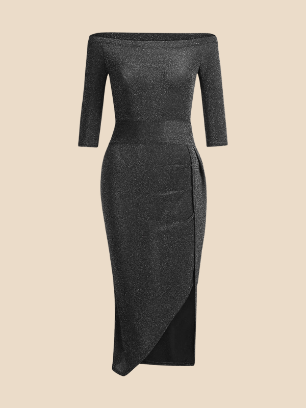 Maliyah | Women's Occasion Midi Dress with Glitter