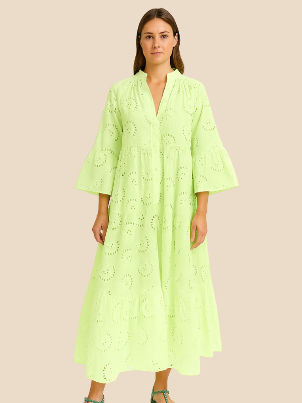 Lauren | Women's Embroidered Floral Maxi Dress