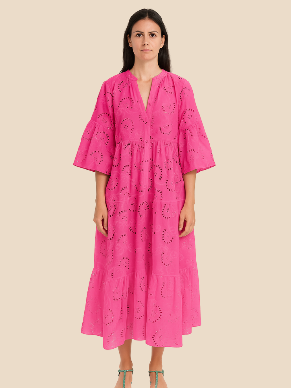 Lauren | Women's Embroidered Floral Maxi Dress