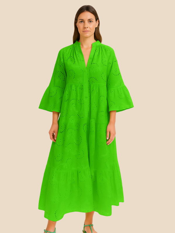 Lauren | Women's Embroidered Floral Maxi Dress