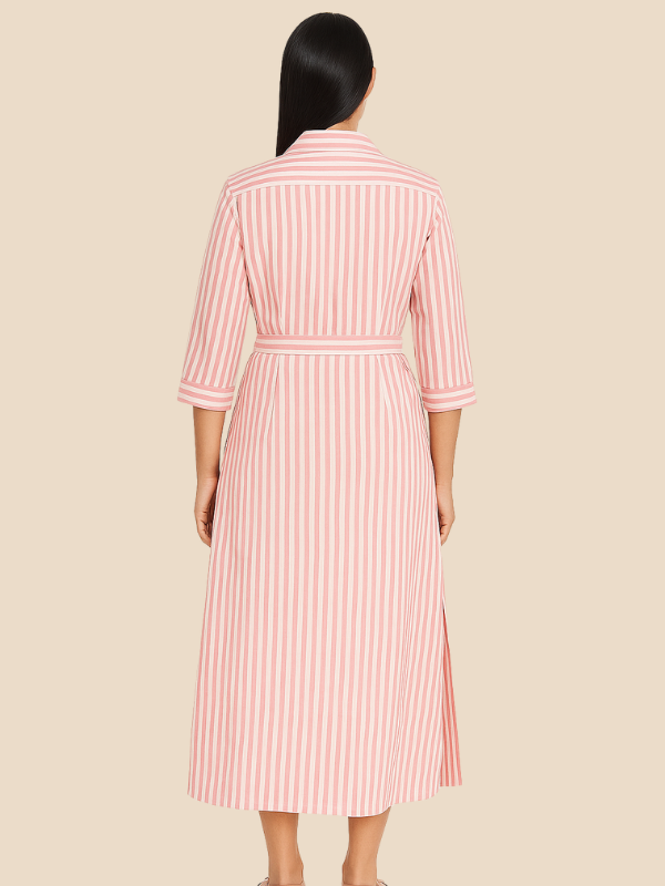 Tarah | Elegant Striped Shirt Dress for Women