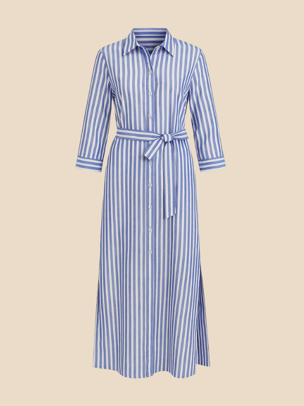 Tarah | Elegant Striped Shirt Dress for Women