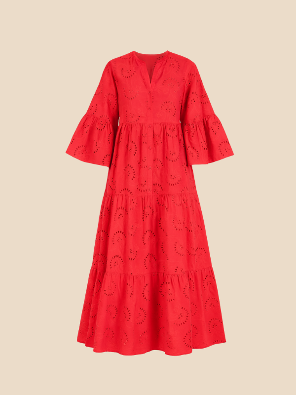 Lauren | Women's Embroidered Floral Maxi Dress