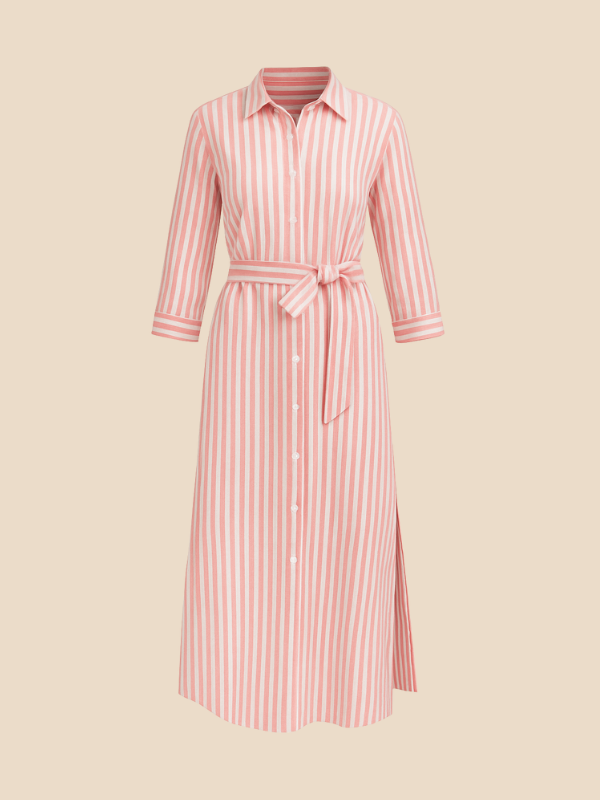 Tarah | Elegant Striped Shirt Dress for Women